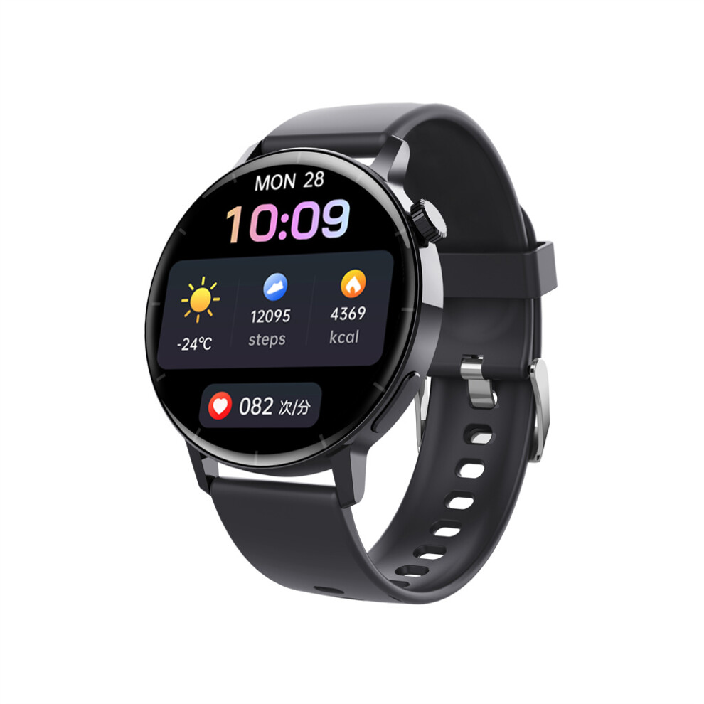 ( Silicone) Blood Glucose Measuring Bracelet Heart Rate Blood Pressure Detection Smart Watch Black 320997492757