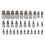 1/4 3/8 1/2 Drive 32pc Hex Bit Socket Set S2 Steel Metric Imperial 4