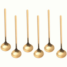 Acciaio Inossidabile 6PZ Cucchiaini per Espresso Cucchiaini per Caffè Zucchero Dessert Torta Gelato Zuppa Antipasto (Oro)