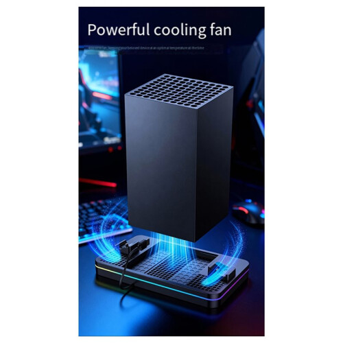 For  Series X/S Cooling Fan Console Charging Dock Fast Charging RGB Multi-Function Storage Charger