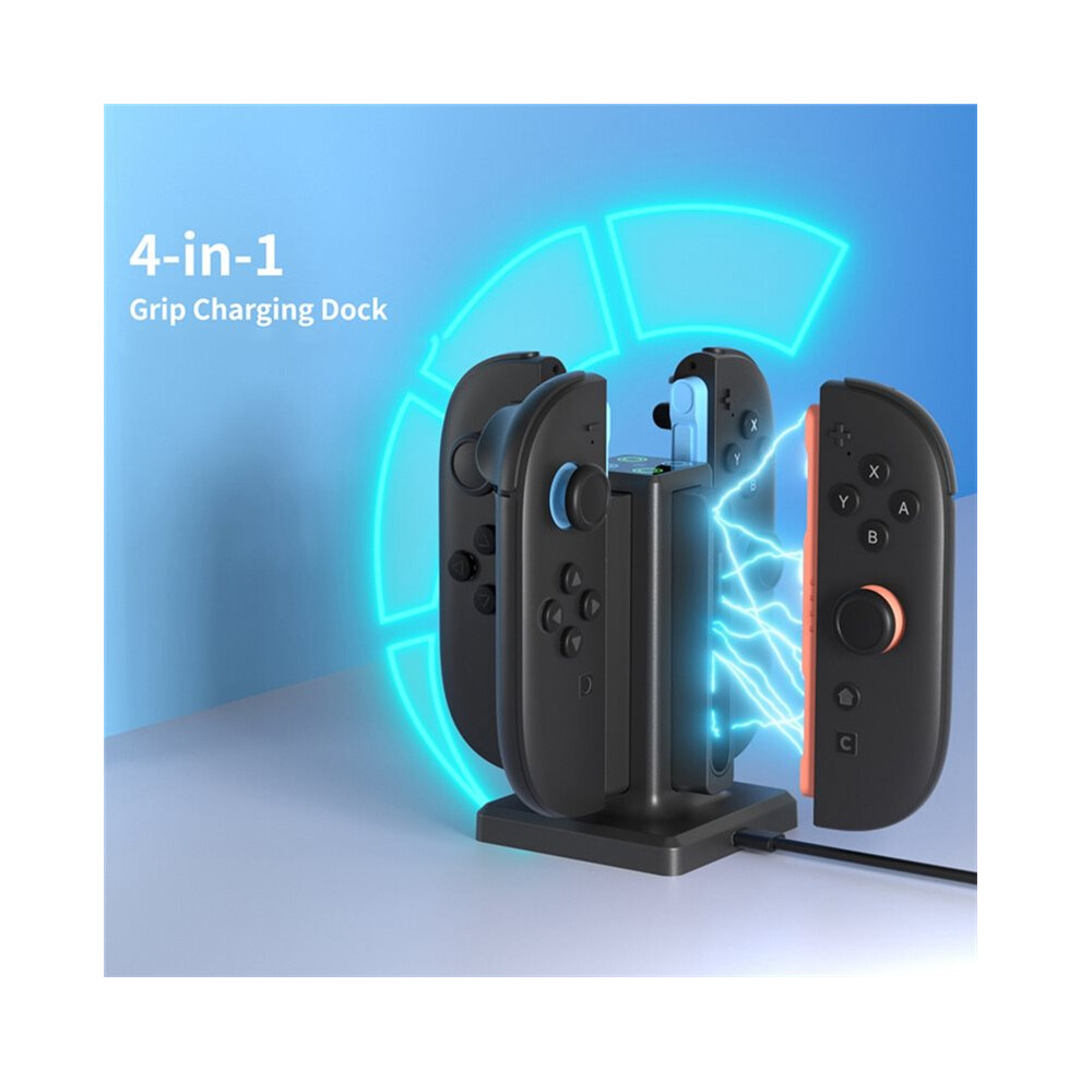 Brecantia Charging Dock For 2 4-Port Magnetic Charger Docking Station Usb-C Charging Led Indicator