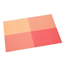 4 Pcs Placemats for Dining Table,Place Mats Heat-Resistant Non-Slip Washable and Easy to Cut Set of Place Mat,Orange Red