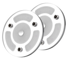 Dual /White/Warm Touch-Dimmer LED Lamp 12-30V LED Circular Roof Ceiling Light Caravan RV Motorhome Marine 3000K