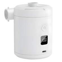Portable Outdoor Camping Air Pump 5200mAh Ultra-Long Battery Life Electric Air Pumping USB Type-C Digital Readout White
