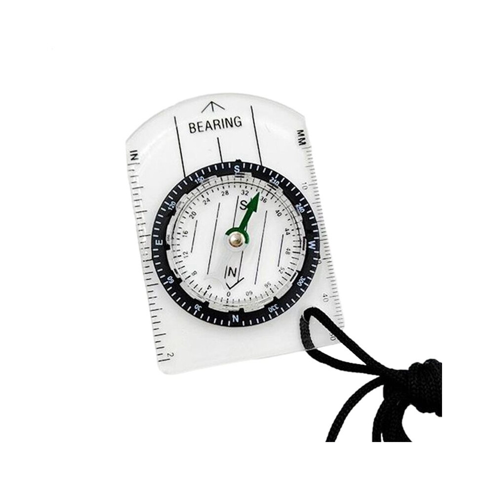 Saudism Guiding Tools Transparent Plastic Compass Map Ruler For Hiking Camping Survival Outdoor Multifunctional Equipment