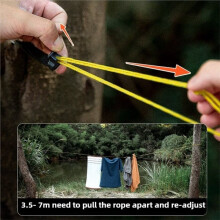 HIKEMAN Outdoor-Wäscheleine, Tragbare Aufbewahrungsleine, Verstellbar, Winddicht, Camping-Wäscheleine, Wäscheleine, Campingzubehör