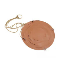 Panier de jardinière suspendu en cuir, pour plantes-Kaki S