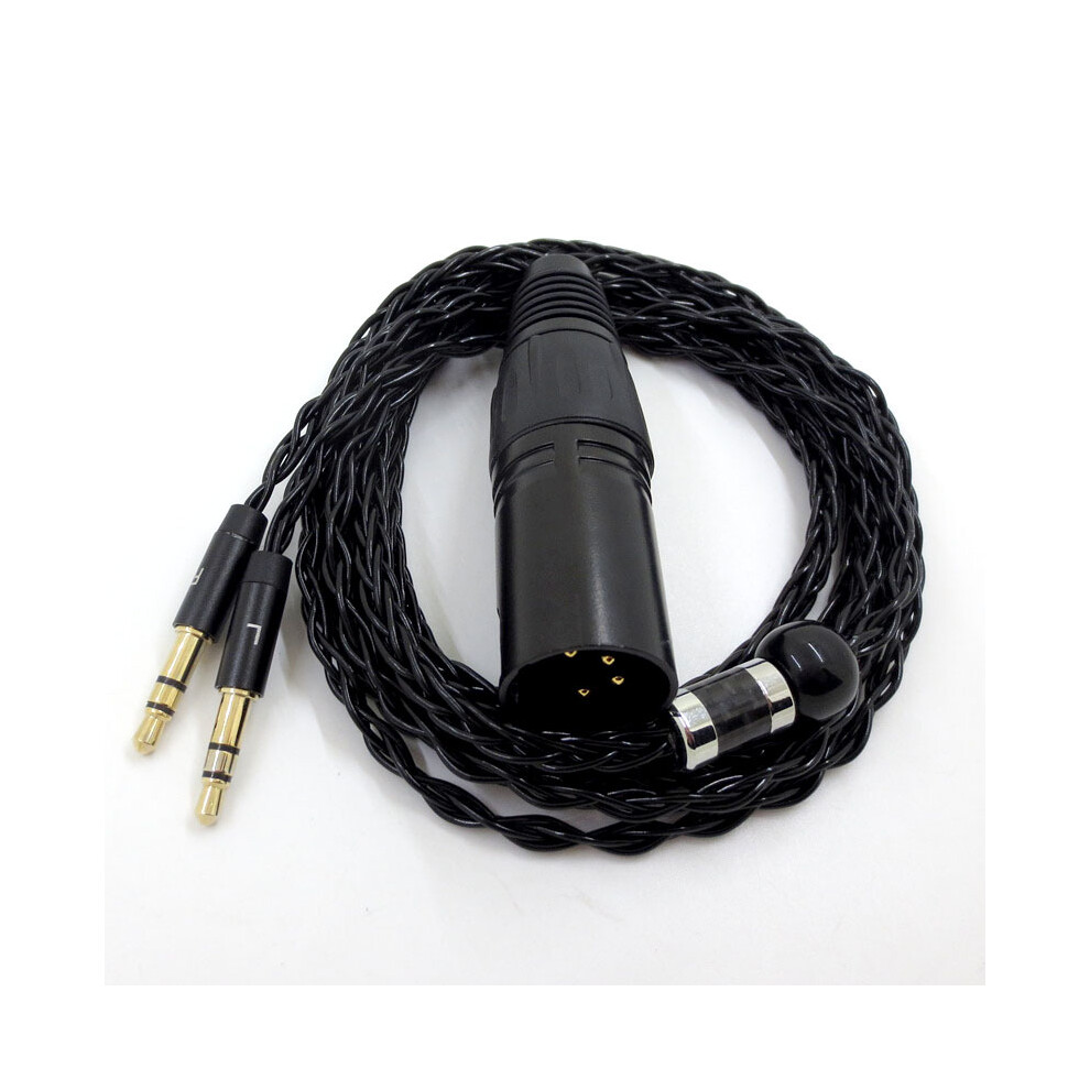 For Denon Ah-D7100 7200 D600 Hifiman Dual 3.5Mm Four-Core Headphone Cable Silver 320997557159