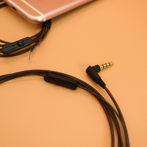 3.5MM Jack Headphone Cable with Mic DIY Headphone Cable Semi-finished Cable 1