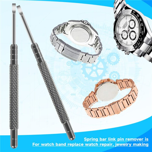 2 Pack Metal Watchmaker Repair Tool Watch Hand Remover Tools Levers with Flat Blade 2