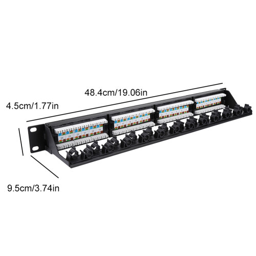 24 Port Gold Plated CAT6 Data Panel 1