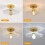 Goeco Ceiling Light for Hallway E27 Flower Shape Ceiling Light Crystal Glass 6