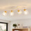 Goeco White Ceiling Light with 4 Adjustable Spotlights E27 Ceiling Spotlight 1