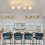 Goeco White Ceiling Light with 4 Adjustable Spotlights E27 Ceiling Spotlight 4