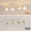 Goeco White Ceiling Light with 4 Adjustable Spotlights E27 Ceiling Spotlight 7