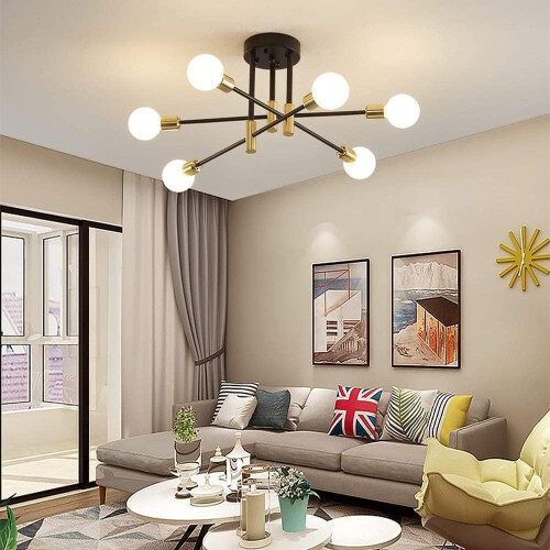 Goeco Vintage Ceiling Light, Modern Pendant Light, Height-Adjustable 1