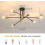 Goeco Vintage Ceiling Light, Modern Pendant Light, Height-Adjustable 5