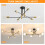 Goeco Vintage Ceiling Light, Modern Pendant Light, Height-Adjustable 6