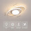 Goeco Modern LED Ceiling Light, Flat White Planets, 39W, for Bedroom, 3000K 5