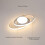 Goeco Modern LED Ceiling Light, Flat White Planets, 39W, for Bedroom, 3000K 6