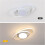 Goeco Modern LED Ceiling Light, Flat White Planets, 39W, for Bedroom, 3000K 7