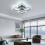 Goeco LED Ceiling Light, 61W 6500K Black Square Design Acrylic Ceiling Light 2