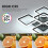Goeco LED Ceiling Light, 61W 6500K Black Square Design Acrylic Ceiling Light 4