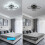 Goeco LED Ceiling Light, 61W 6500K Black Square Design Acrylic Ceiling Light 6