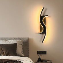 Goeco LED Wall Light, 12W, 3000 K, Linear Acrylic Wall Sconce, For Bedroom