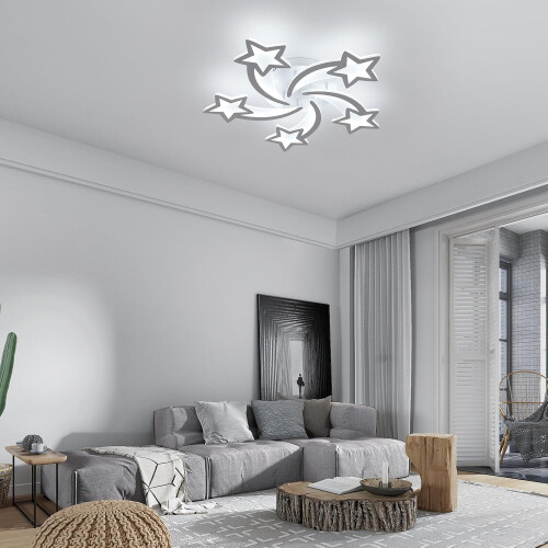 Goeco Dimmable LED Ceiling Light, 50W, With Remote Control/APP, 65 cm White 2