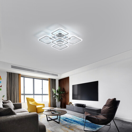 Goeco Modern LED Ceiling Light 74W Dimmable with Remote Control for Bedroom 1