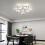 Goeco Modern LED Ceiling Light, Dimmable, Creative Flower Design Chandelier 4