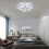 Goeco Modern LED Ceiling Light, Dimmable, Creative Flower Design Chandelier 5