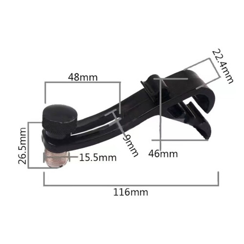 1PCS Drum Microphone Clip Adjustable Mic Clamp Holder Stand Drum Rim Mount Clamp 1