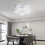 Goeco Creative LED Petal Design Ceiling Light 65W Modern Ceiling Light 6500K 4