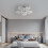 Goeco Creative LED Petal Design Ceiling Light 65W Modern Ceiling Light 6500K 5