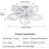 Goeco Creative LED Petal Design Ceiling Light 65W Modern Ceiling Light 6500K 6