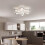 Goeco Modern LED Ceiling Light, Dimmable, with Remote Control/APP, 54W 2