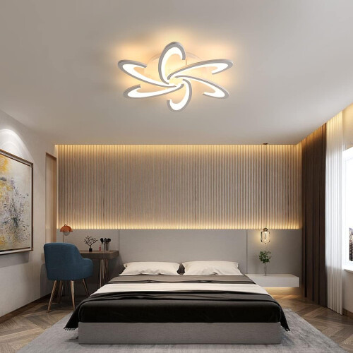 Goeco Modern LED Ceiling Light, Dimmable, with Remote Control/APP, 54W 2