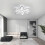 Goeco Modern LED Ceiling Light, Dimmable, with Remote Control/APP, 54W 4