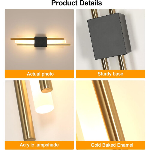 Goeco LED Indoor Wall Light, 40cm, 10W, 3000K, Creative Modern Wall Light 2