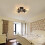 Goeco Vintage Ceiling Light Black 4 Lamps Industrial Ceiling Light E27 Base 5
