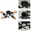 Goeco Vintage Ceiling Light Black 4 Lamps Industrial Ceiling Light E27 Base 7