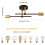 Goeco Ceiling Light Vintage E27 Black Gold Ceiling Light Retro Ceiling light 6