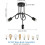 Goeco Industrial Ceiling Light, E27, Black, Creative Chandelier, 40 cm 6