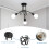 Goeco Industrial Ceiling Light, E27, Black, Creative Chandelier, 40 cm 7