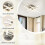 Goeco LED Ceiling Light, 24W, Ceiling Light Waves, Modern, Silver, 4000K 5