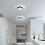 Goeco Modern LED Ceiling Light 24W 24 cm 6500K Black Square Ceiling Light 4