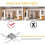 Goeco LED Ceiling Light, 24W, Ceiling Light Waves, Modern, Silver, 4000K 7