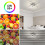 Goeco LED Ceiling Light, 24W, Ceiling Light Waves, Modern, Silver, 4000K 8